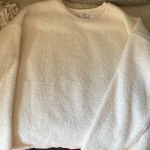NWT Loft Womens  Sweater Soft Fuzzy Crop Top Long Sleeve Cozy XL